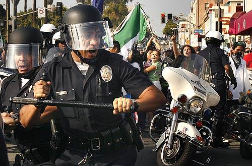 Luckily the LAPD excels in crowd control